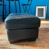 Pouf in pelle nera molto resistente e bello
