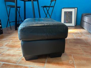 Pouf in pelle nera molto resistente e bello