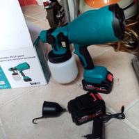 pistola vernice doppia batteria 