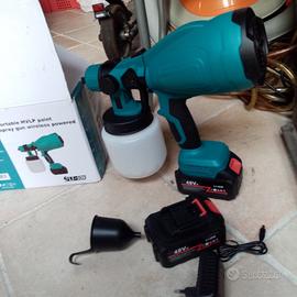 pistola vernice doppia batteria 