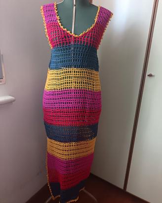 abito spiaggia uncinetto donna 