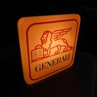 Vintage LAMPADA e INSEGNA GENERALI ASSICURAZIONI