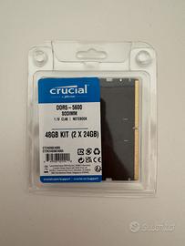 RAM Crucial 48GB (2x24GB) DDR5 5600MHz SO-DIMM