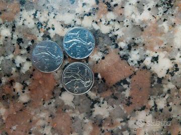 tre monete da 50 lire