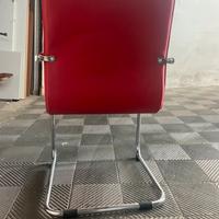 Sedia ecopelle rossa