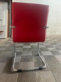 Sedia ecopelle rossa