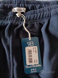 Pantaloni uomo XL in pile blu Renato Balestra