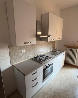 Cucina lineare con elettrodomestici