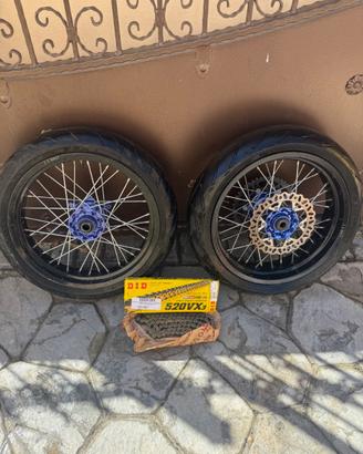 Ruote motard complete kmt husqvarna gasgas