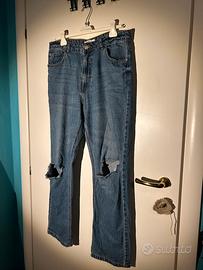 Jeans, donna, vita alta, taglia XL