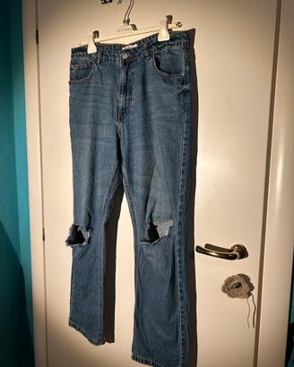 Jeans, donna, vita alta, taglia XL