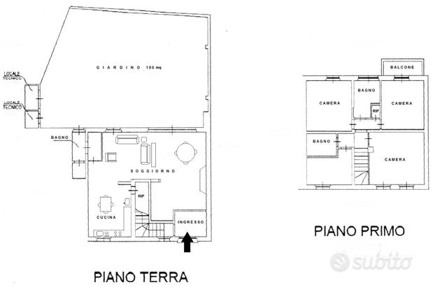 TERRATETTO - Zona PIAGGE- con giardino e garage