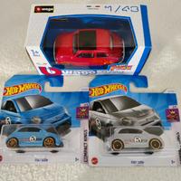 3 modellini fiat 500