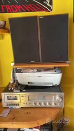 Amplificatore + Casse Sound design Rivestite Legno