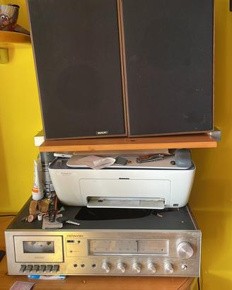 Amplificatore + Casse Sound design Rivestite Legno