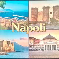 Cartolina di Napoli con quattro vedute
