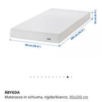 MATERASSO IKEA SCHIUMA MODELLO ABYGDA 90X200