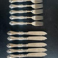 Set  6 Coltelli + 6 Forchette Stile Vittoriano