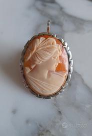 Spilla Ciondolo Cameo Vintage