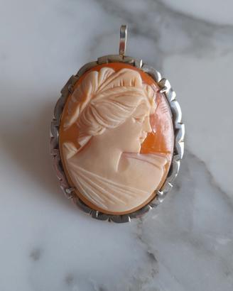 Spilla Ciondolo Cameo Vintage