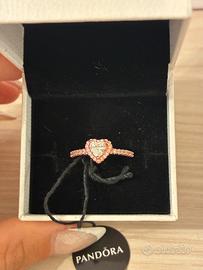 Anello Pandora cuore trasparente taglia 54 nuovo