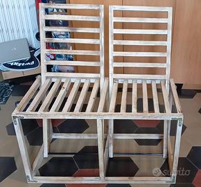 Panca in legno stile shabby chic – 2 posti