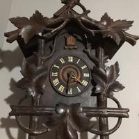 Orologio cucù in legno foresta nera cinque foglie