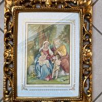 Antica Incisione G.Mitterpock(XIX sec.)Sacra Famig