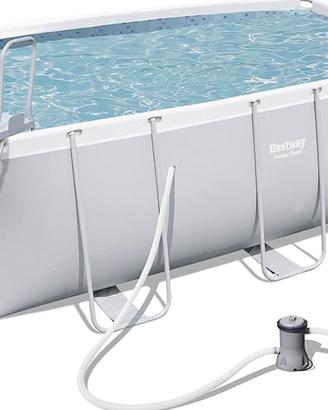 Piscina tubolare bestway power steel rettangolare