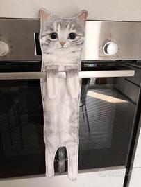 asciugamano cucina gatto