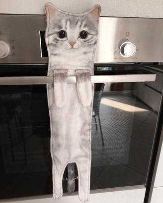 asciugamano cucina gatto