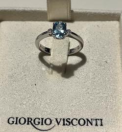 Anello Giorgio Visconti acquamarina diamanti