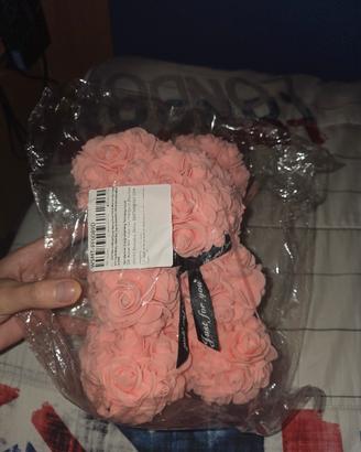 Orsetto di Rose Rosa Eterne (25cm) | Idea