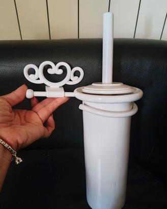 Set spazzola wc e porta rotolo shabby Iperceramica