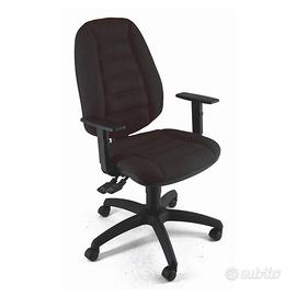 Poltrone Ergonomiche in Tessuto Nero