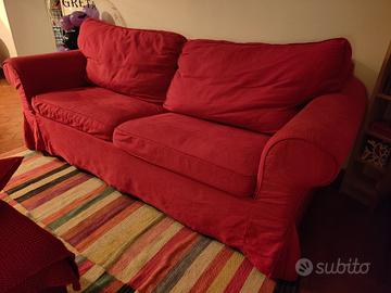 Divano letto Ikea Ektorp rosso