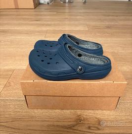 Ciabatte Crocs blu invernali taglia 32
