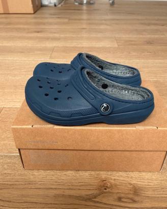 Ciabatte Crocs blu invernali taglia 32