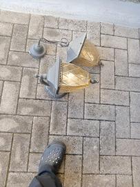 lampioncino + lampadario in ferro battuto