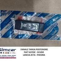 FANALE TARGA FIAT ULYSSE, SCUDO, LANCIA PHEDRA