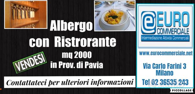 001/15 ALBERGO RISTORANTE mq. 2200 Prov .di Pavia