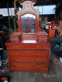 comò con specchiera metà 800