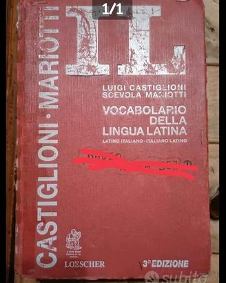 Vocabolario lingua latina "IL di Castiglione -Mari