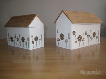 Contenitori scatole in legno