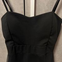 Vestito tubino nero con velo tg M piazza italia