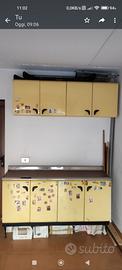 credenza completa in metallo anni 50