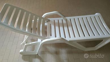 LETTINO DA GIARDINO IN PLASTICA bianco