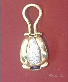 ORECCHINI Oro a clip con Diamantini