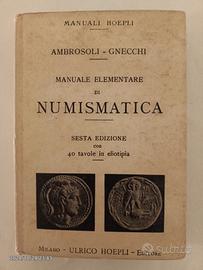 MANUALI HOEPLI DI NUMISMATICA VINTAGE 