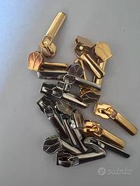 Cerniere zip per borse e portafogli oro e argento